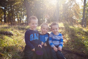 triplet boys outdoor photo, Twins & multiples photographer North Wales